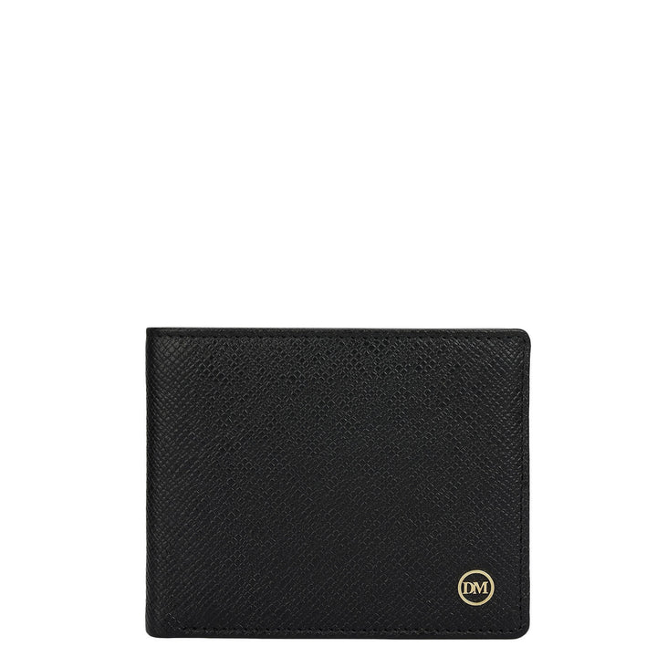 Black Bifold Leather Mens Wallet