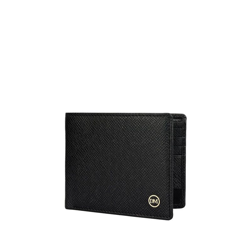 Black Bifold Leather Mens Wallet