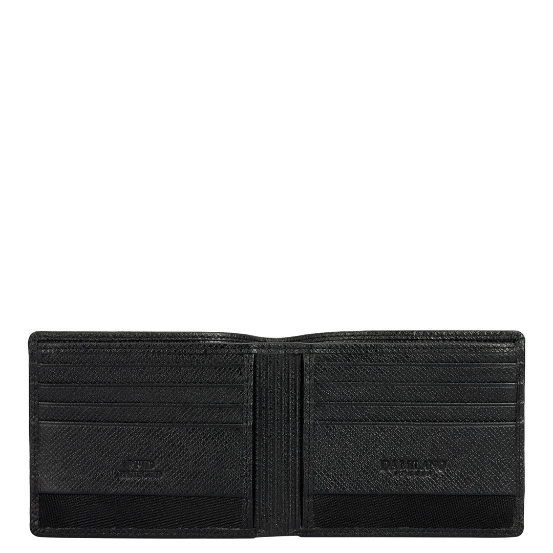 Black Bifold Leather Mens Wallet
