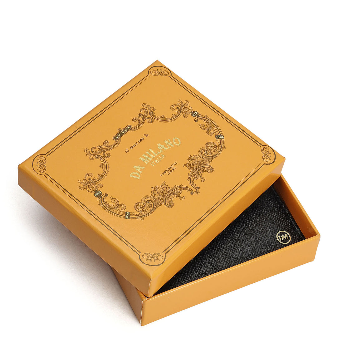 Black Bifold Leather Mens Wallet