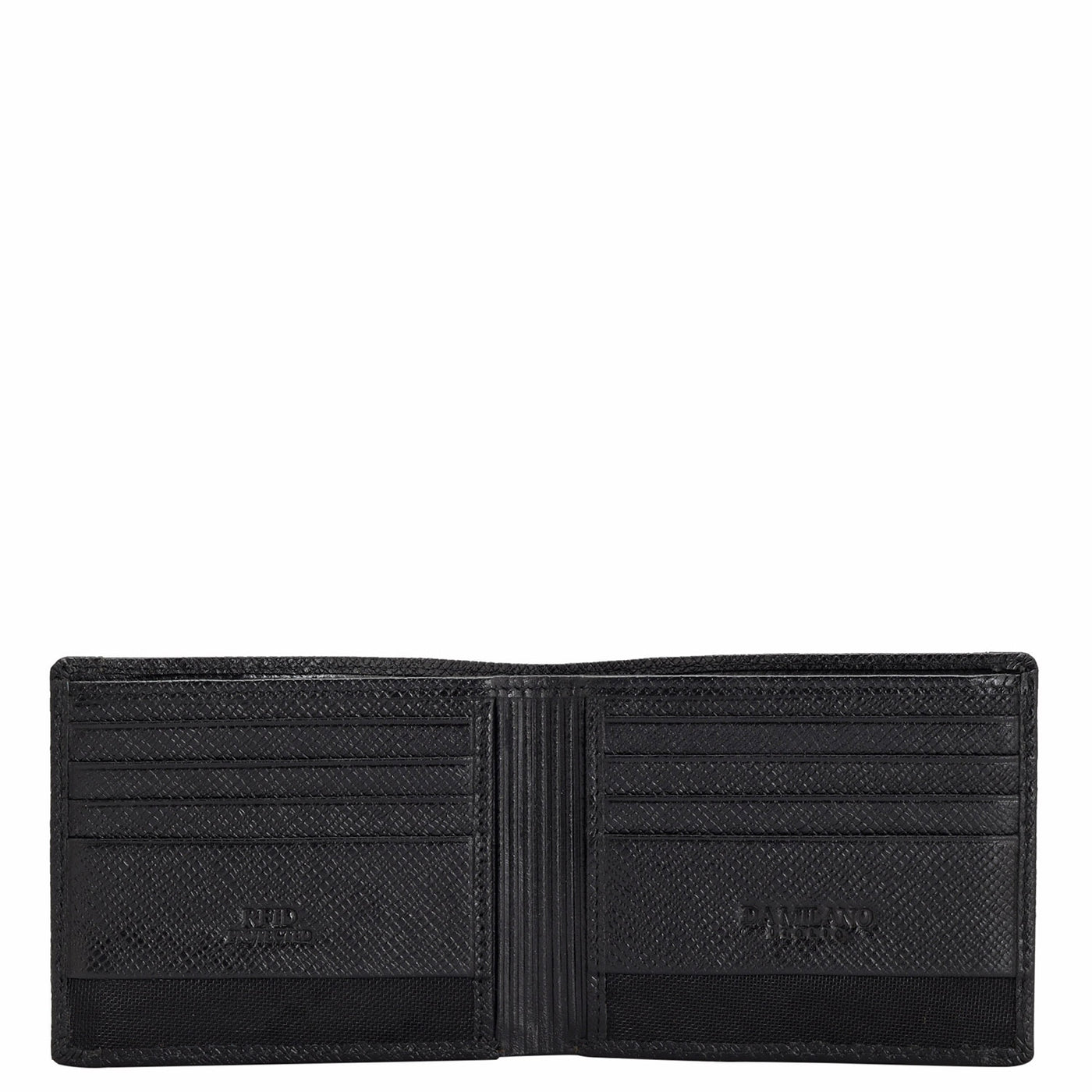 Croco Leather Mens Wallet - Military Green