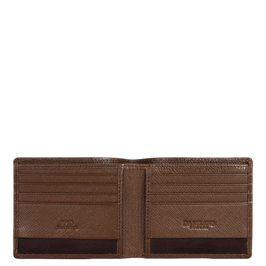 Walnut Bifold Leather Mens Wallet