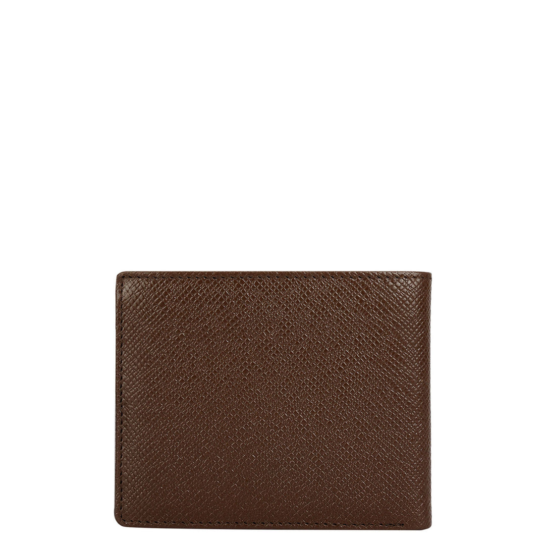 Walnut Bifold Leather Mens Wallet