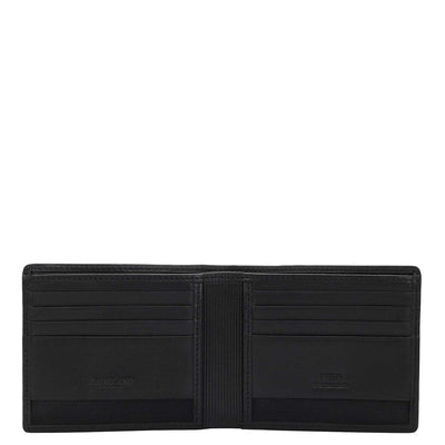 Calf Leather Mens Wallet - Black