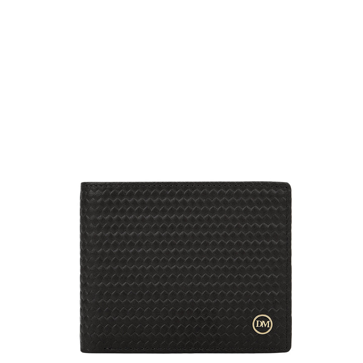 Emboss Bifold Men's Wallet - Black