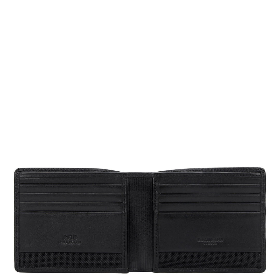 Emboss Bifold Men's Wallet - Black