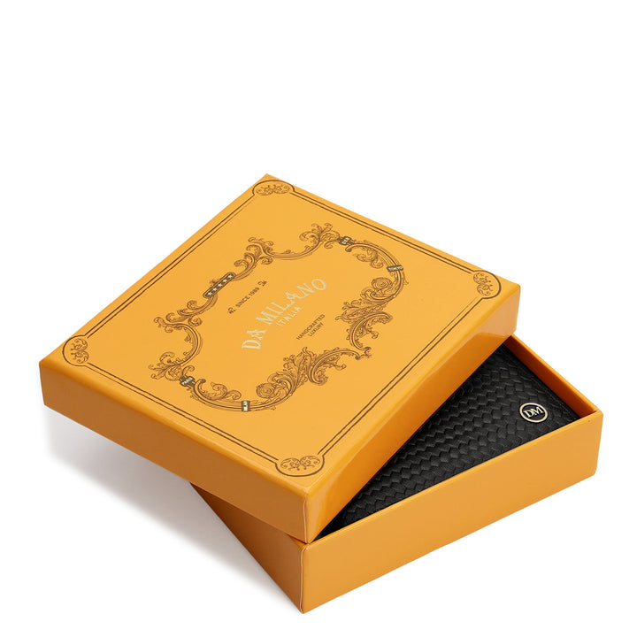Emboss Bifold Men's Wallet - Black