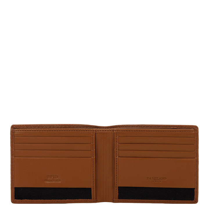 Emboss Bifold Men's Wallet - Cognac