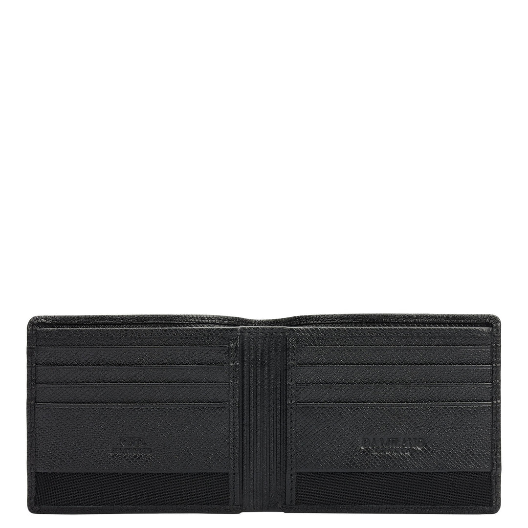 Black Bifold Leather Mens Wallet