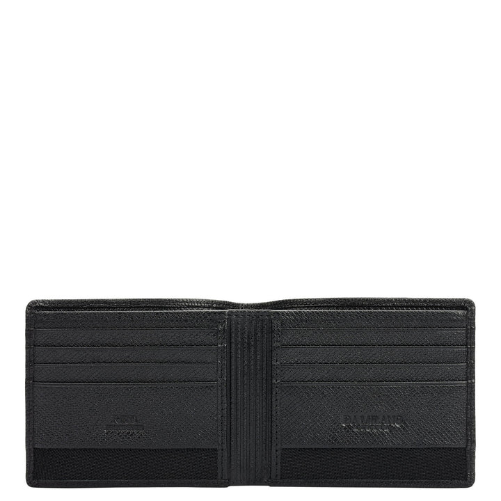 Black Bifold Leather Mens Wallet