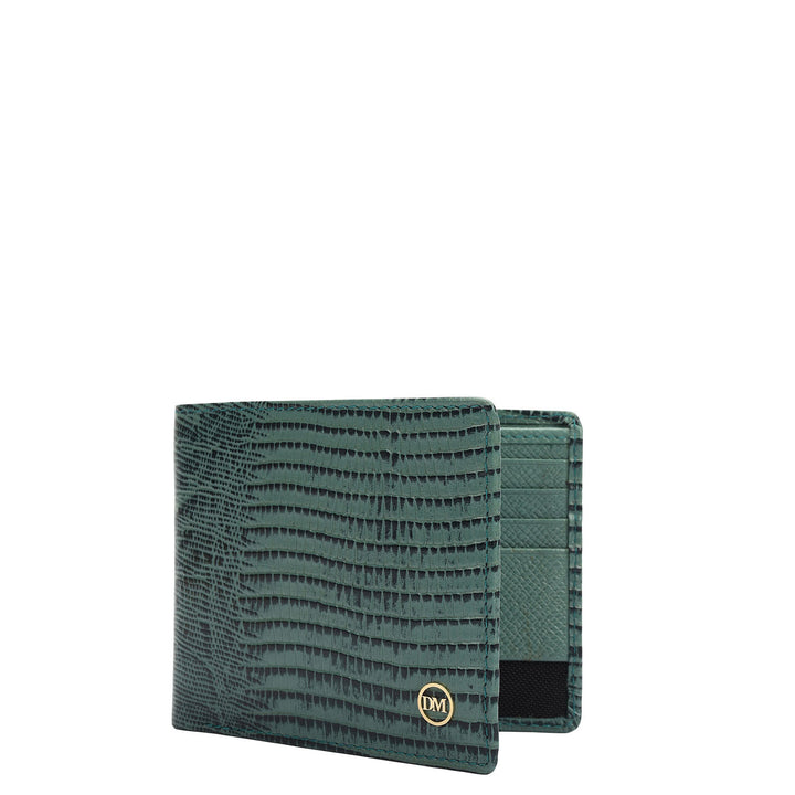 Green Bifold Leather Mens Wallet