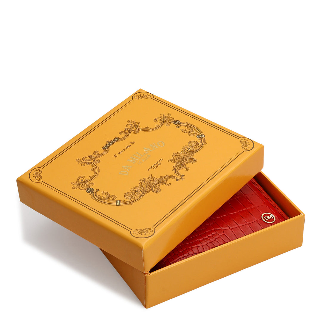 Red Bifold Leather Mens Wallet