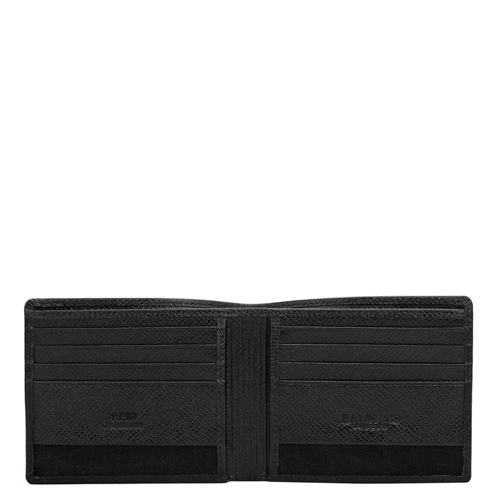 Black Bifold Leather Mens Wallet