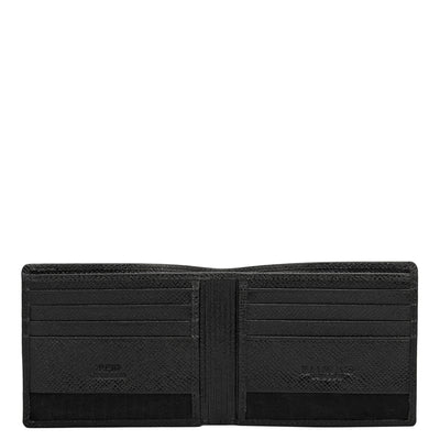 Black Bifold Leather Mens Wallet
