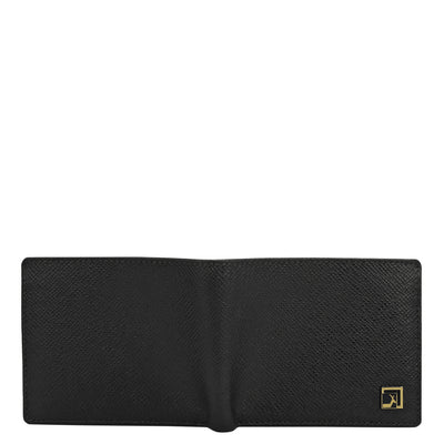 Black Bifold Leather Mens Wallet