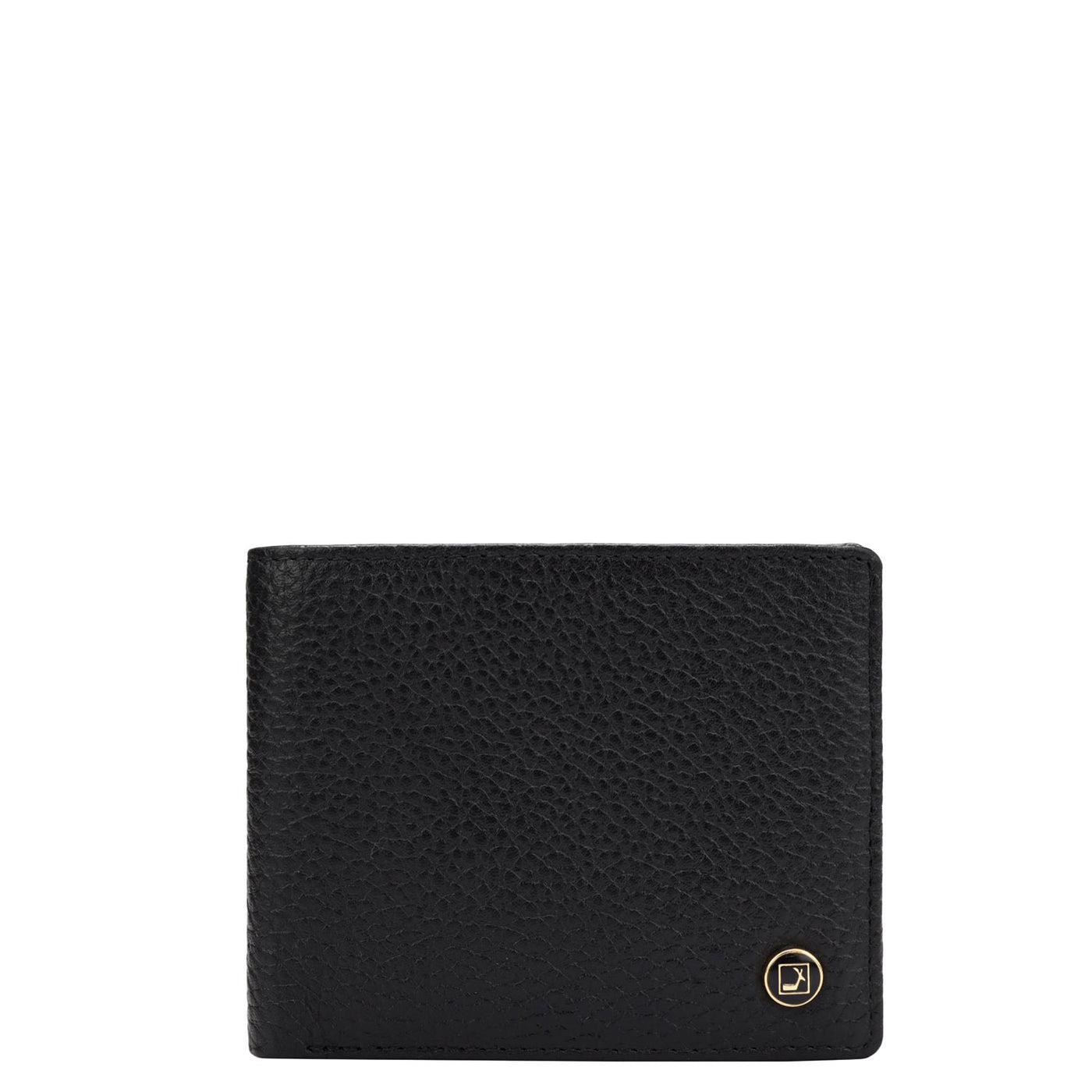 Wax Leather Mens Wallet - Black