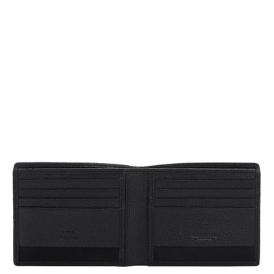 Black Bifold Leather Mens Wallet