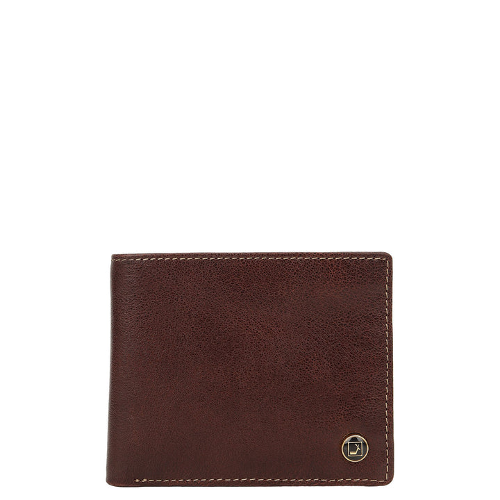 Burgundy Bifold Leather Mens Wallet