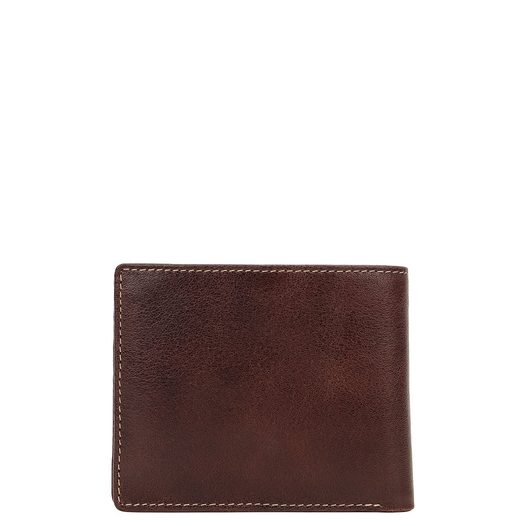 Burgundy Bifold Leather Mens Wallet