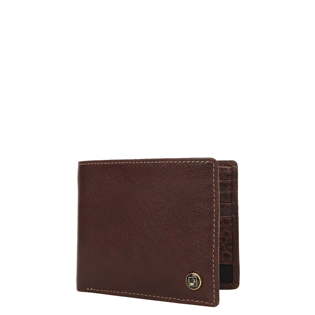 Burgundy Bifold Leather Mens Wallet