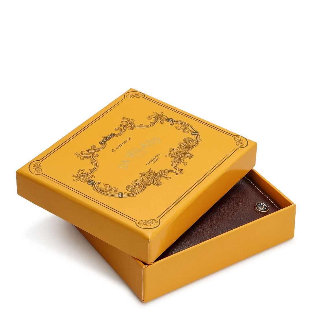 Burgundy Bifold Leather Mens Wallet