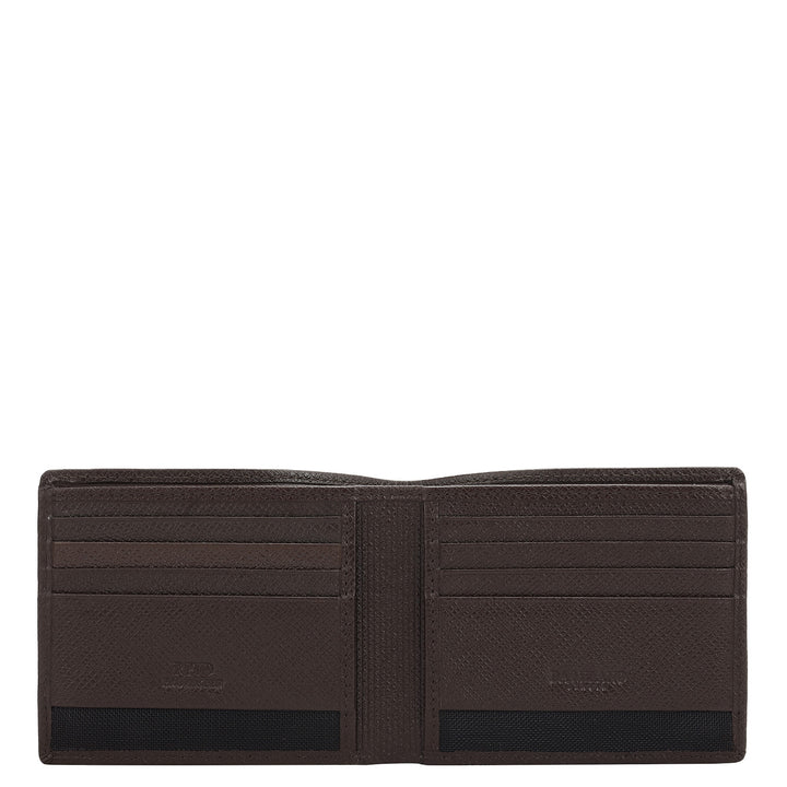 Chocolate Bifold Leather Mens Wallet