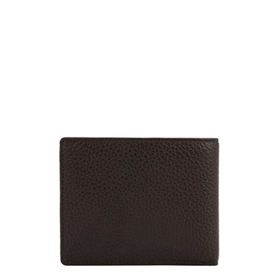 Wax Leather Mens Wallet - Chocolate