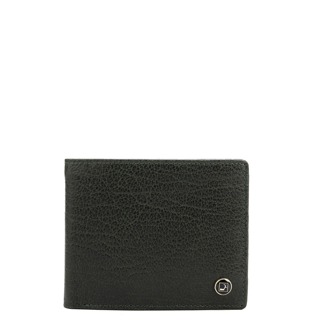 Green Bifold Leather Mens Wallet