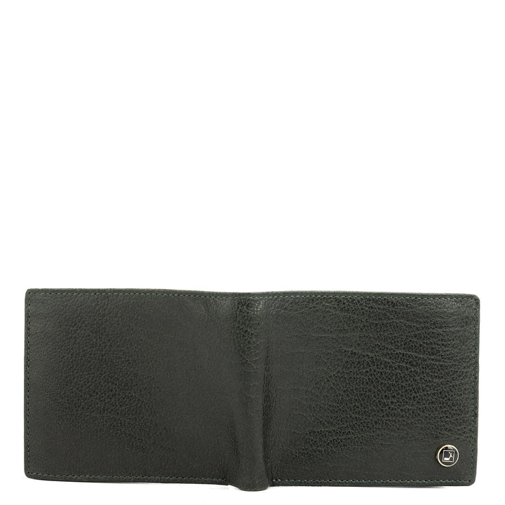 Green Bifold Leather Mens Wallet