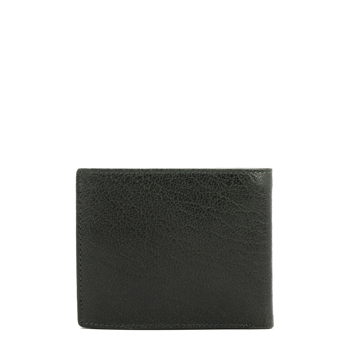 Green Bifold Leather Mens Wallet