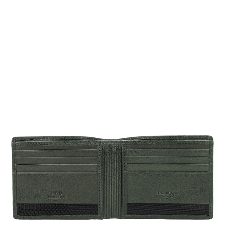 Petrol Green Bifold Leather Mens Wallet
