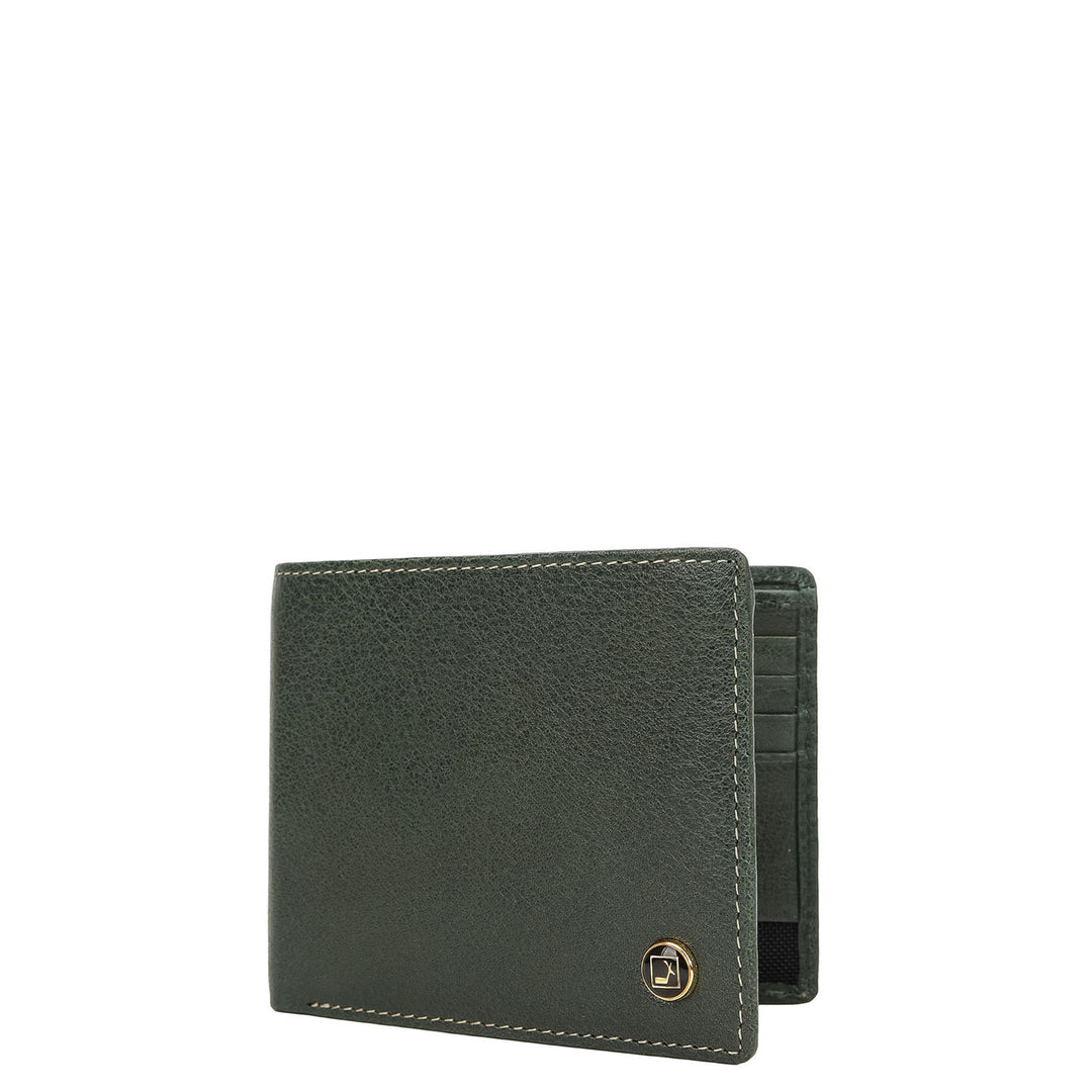 Petrol Green Bifold Leather Mens Wallet