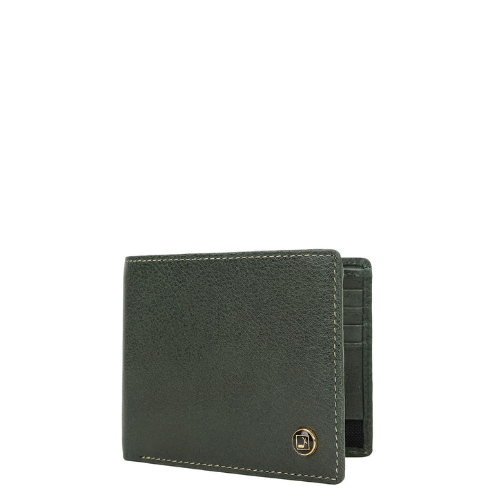 Petrol Green Bifold Leather Mens Wallet