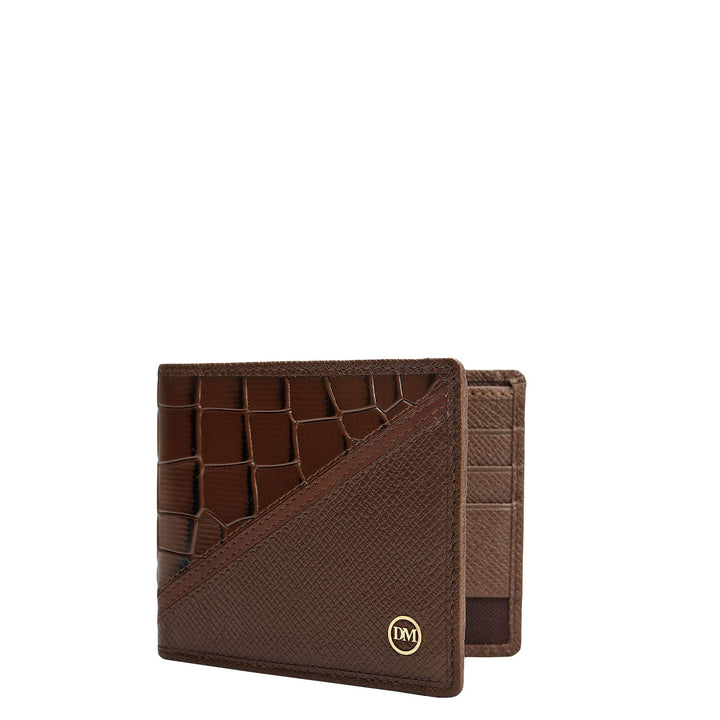 Walnut Bifold Leather Mens Wallet