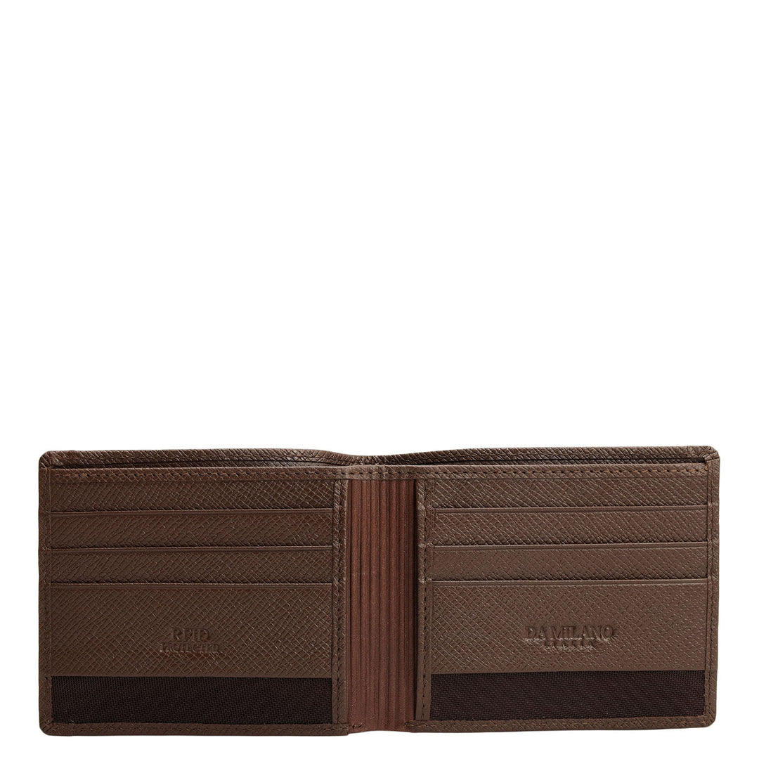 Walnut Bifold Leather Mens Wallet