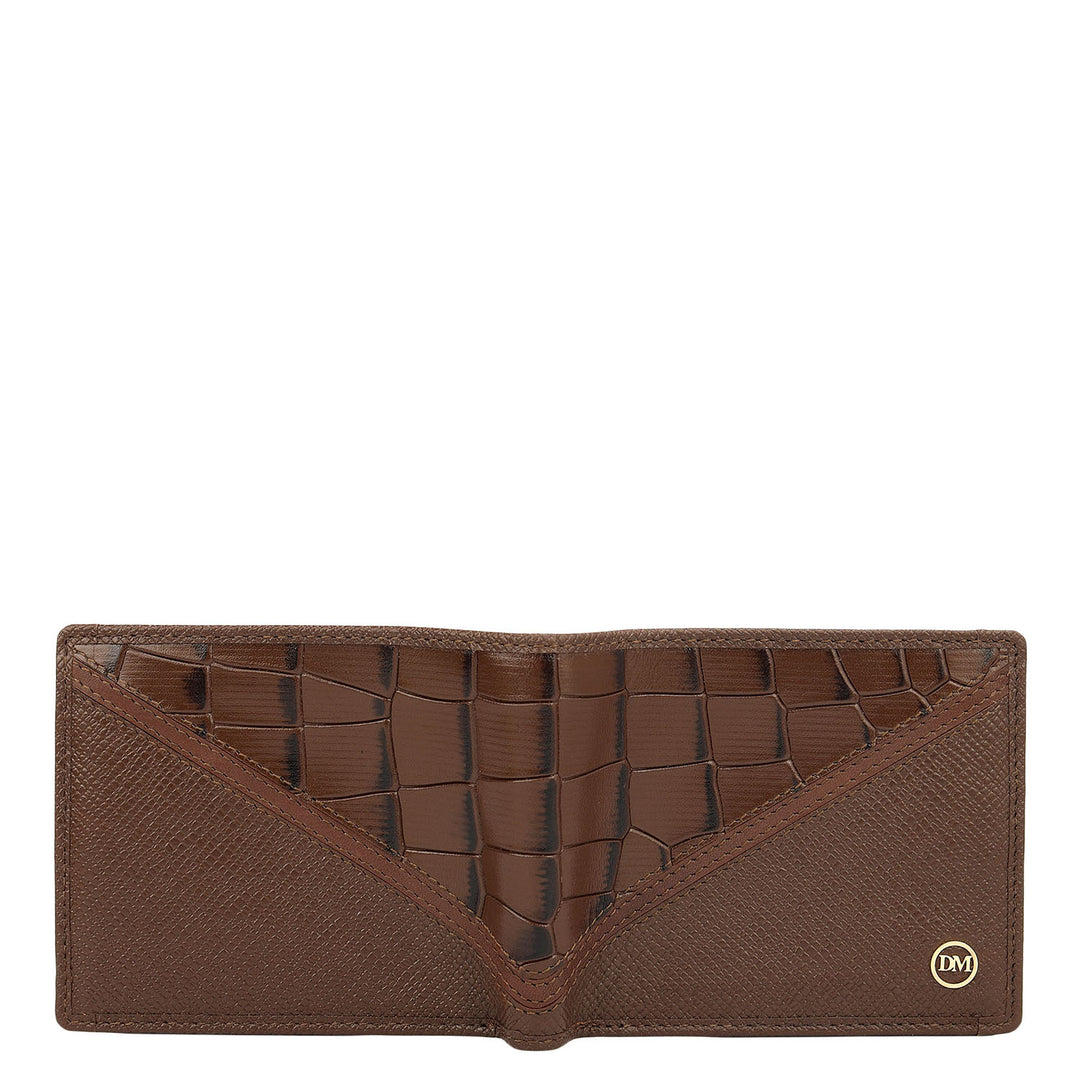 Walnut Bifold Leather Mens Wallet