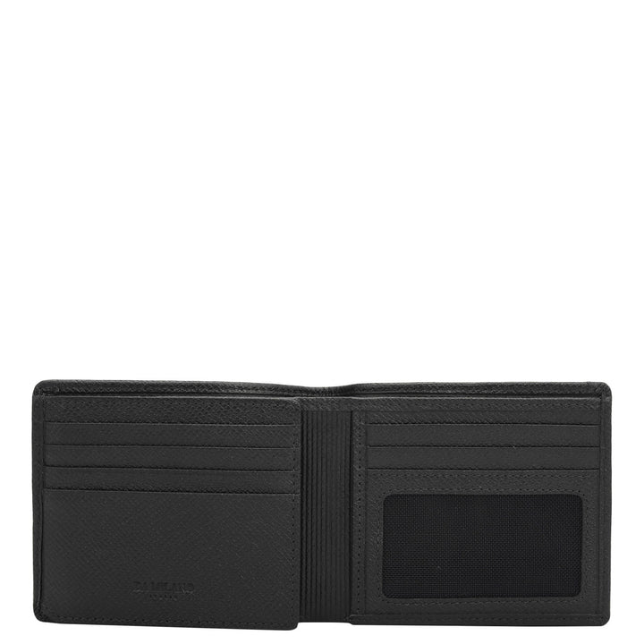Black Bifold Leather Mens Wallet