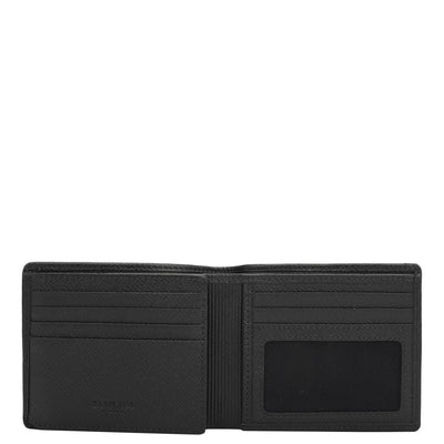 Black Bifold Leather Mens Wallet