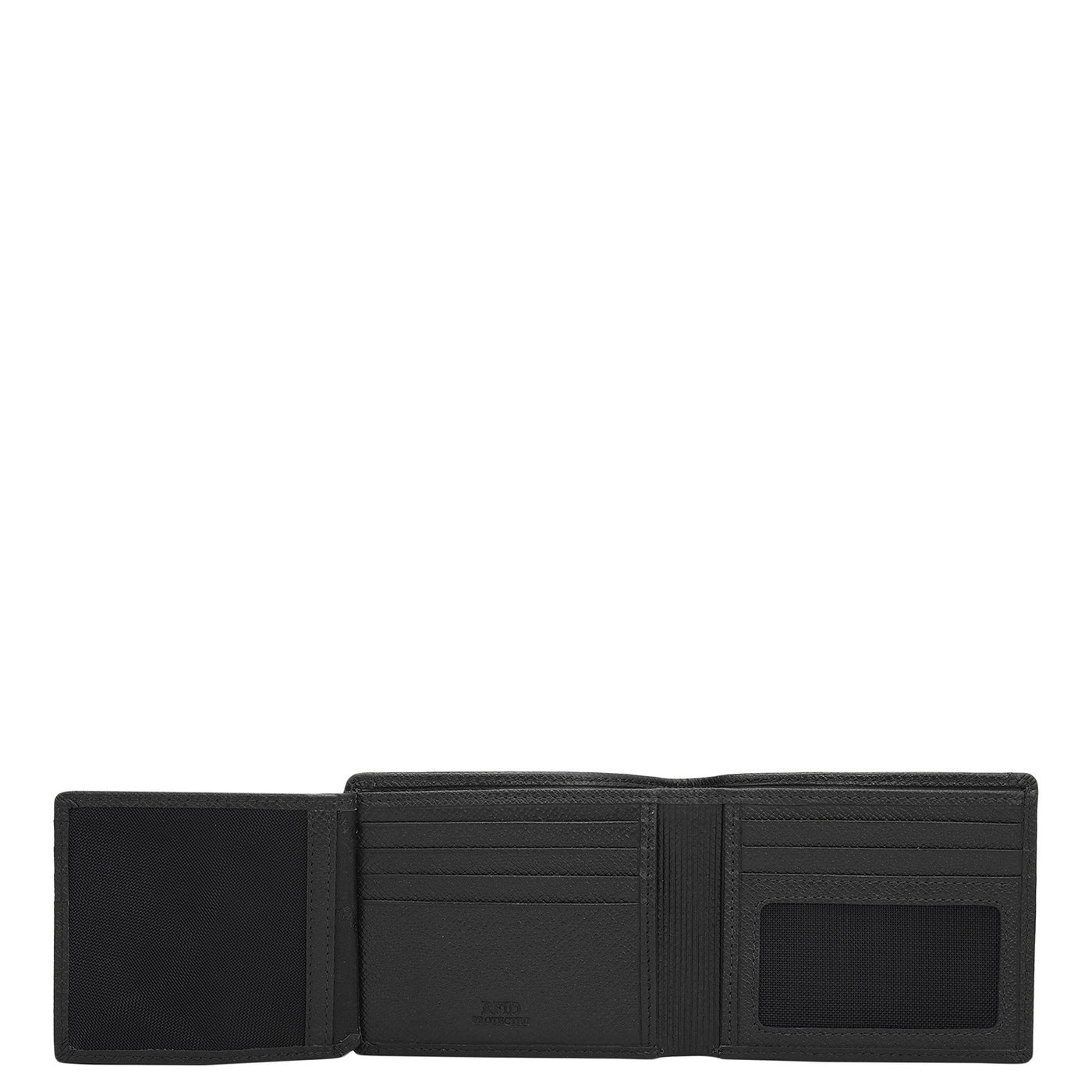Black Bifold Leather Mens Wallet