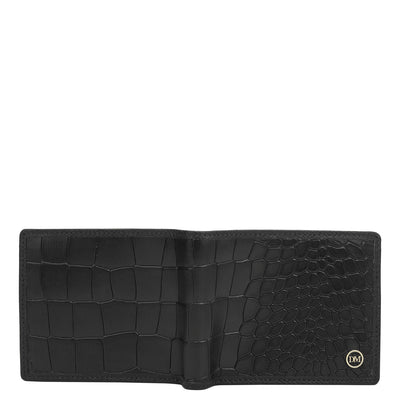 Black Bifold Leather Mens Wallet