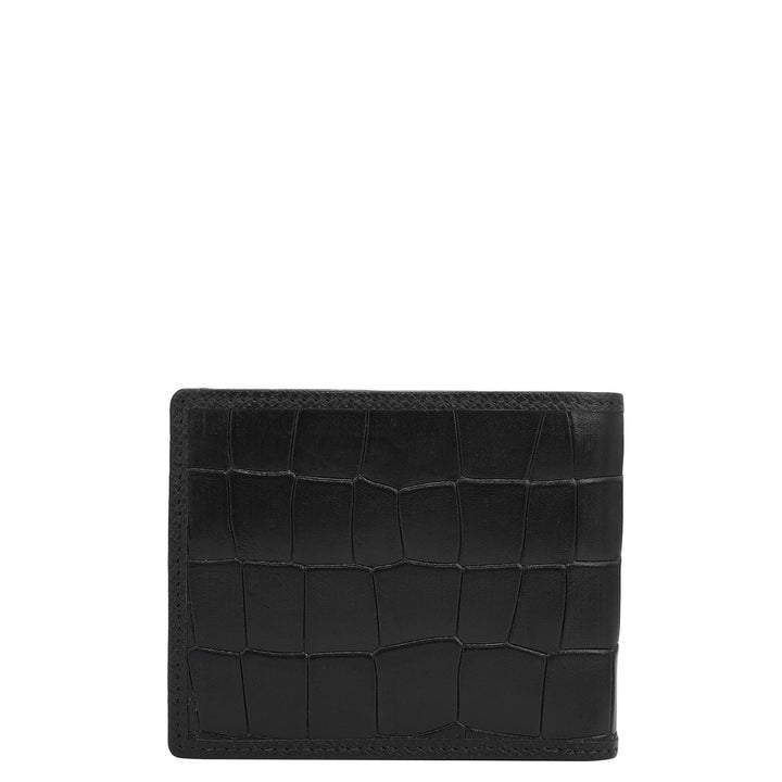 Black Bifold Leather Mens Wallet