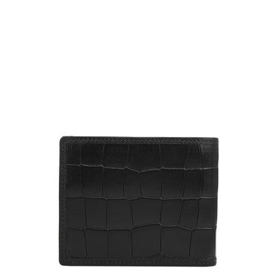 Black Bifold Leather Mens Wallet