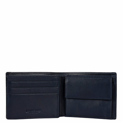 Fish Leather Mens Wallet - Navy