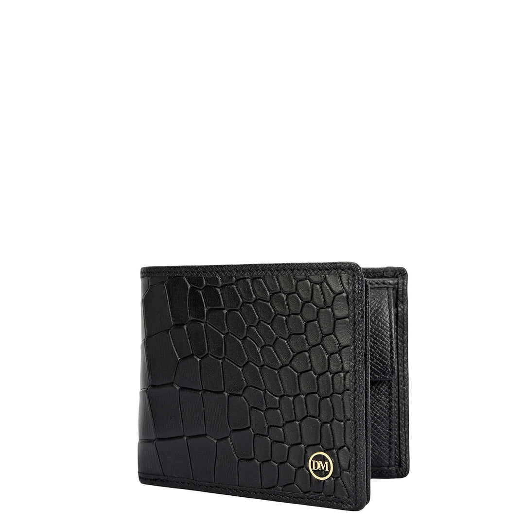 Black Bifold Leather Mens Wallet