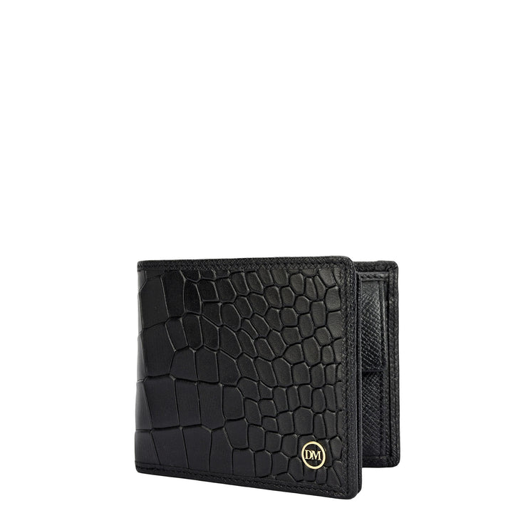 Black Bifold Leather Mens Wallet