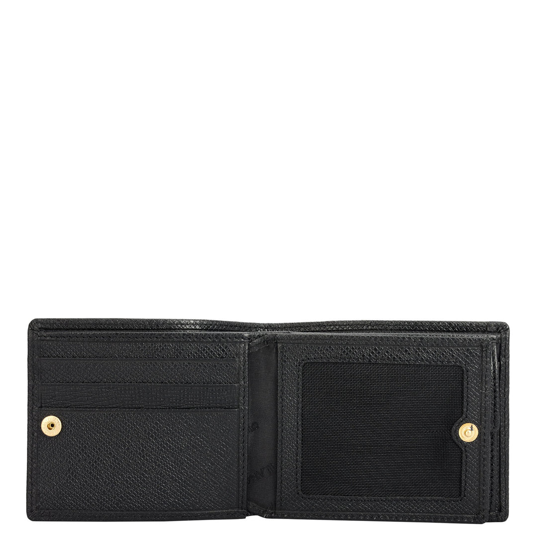 Black Bifold Leather Mens Wallet