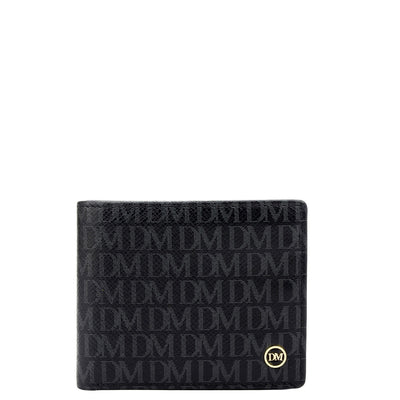 Black Bifold Leather Mens Wallet