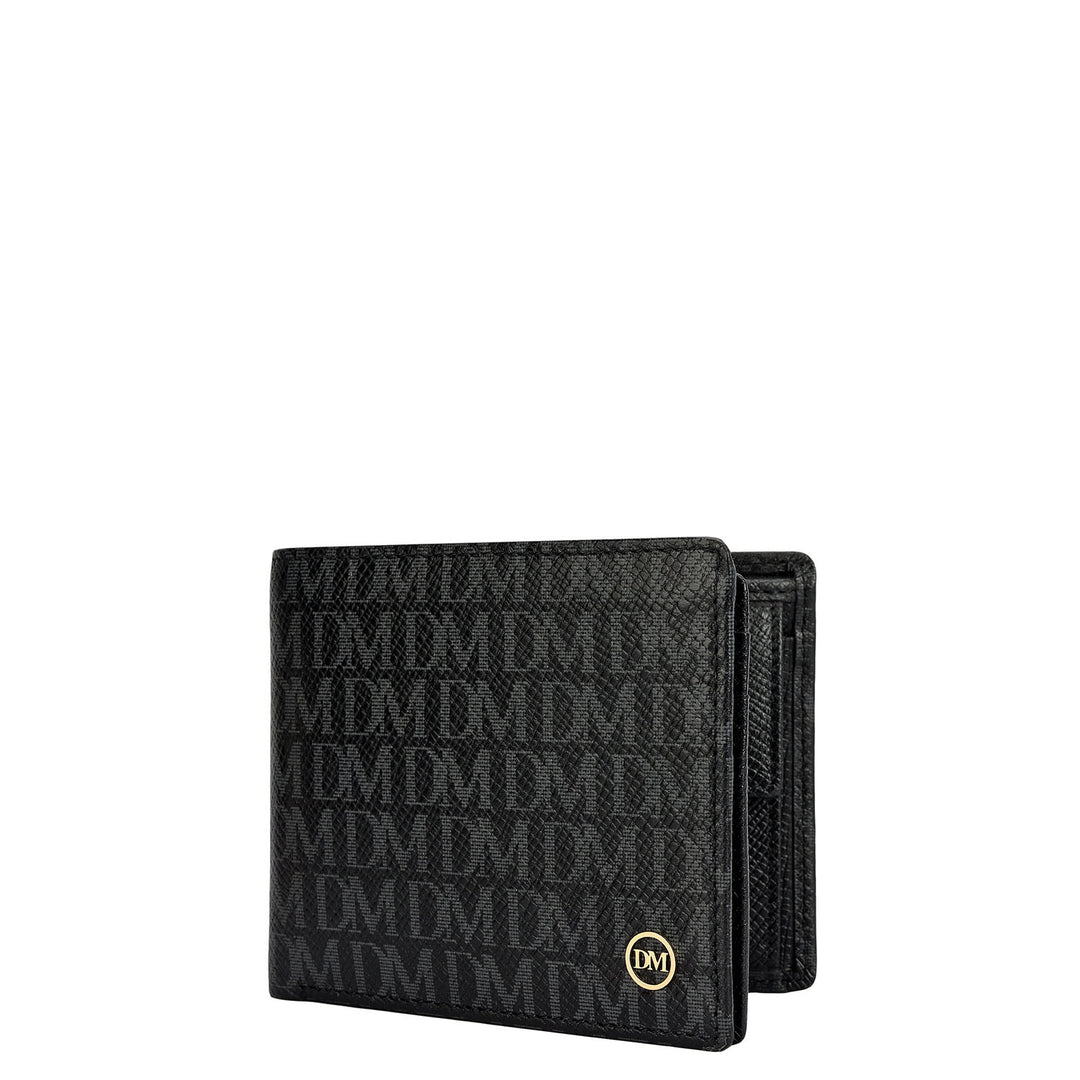 Black Bifold Leather Mens Wallet