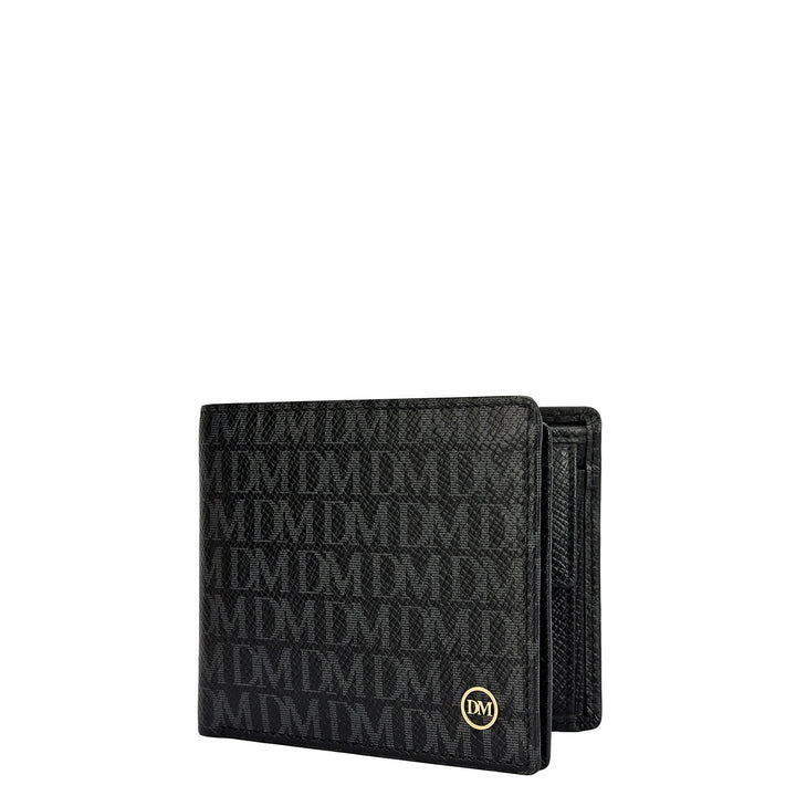 Black Bifold Leather Mens Wallet