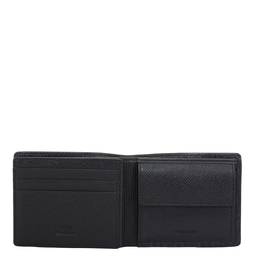 Black Bifold Leather Mens Wallet